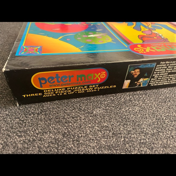 •1999 Peter Max Deluxe Puzzle Set UNOPENED• - Picture 3 of 6